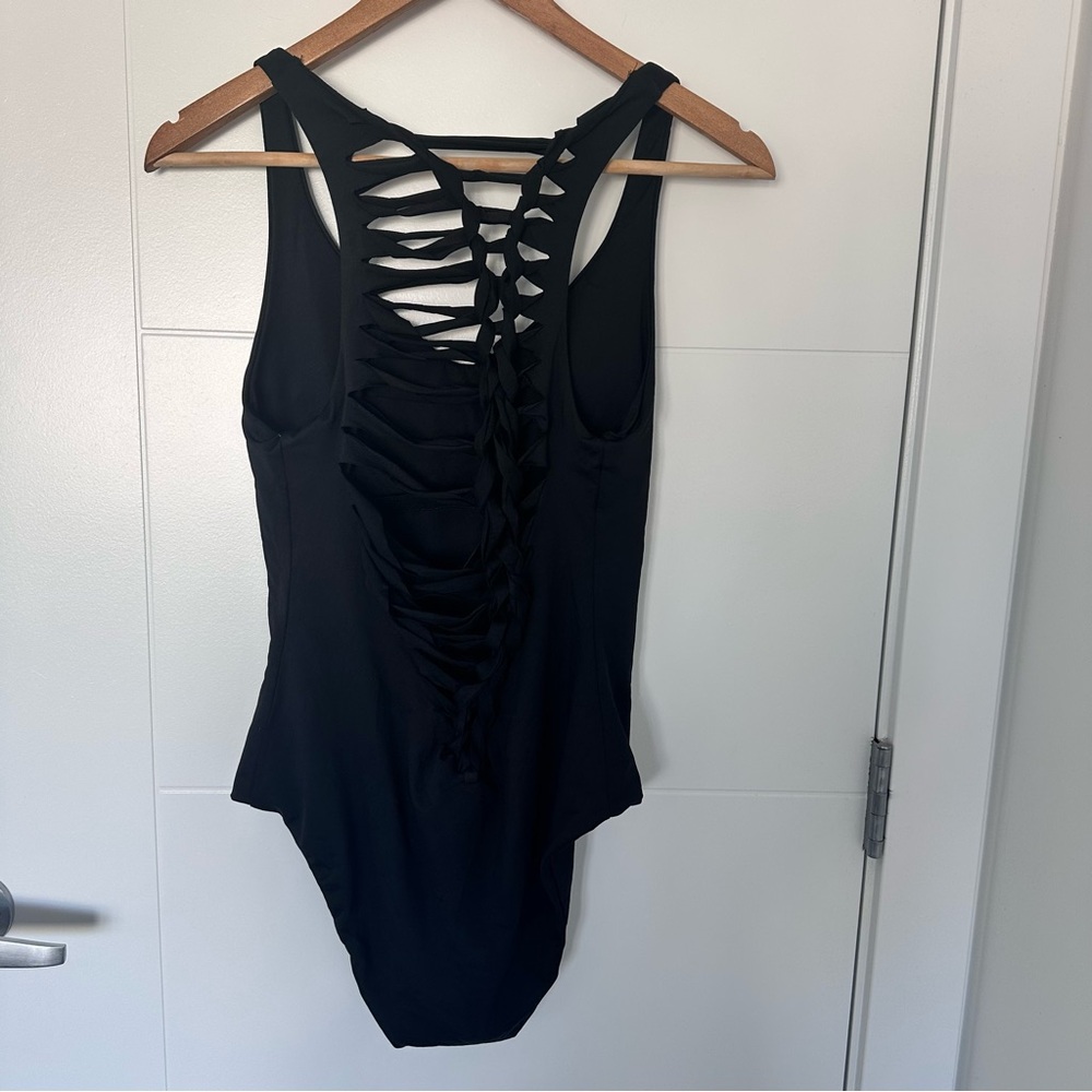 BECCA by Rebecca Virtue Black Swimsuit with Cutout Design